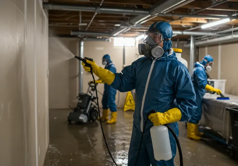 Basement Sanitization and Antimicrobial Treatment process in Earle, AR