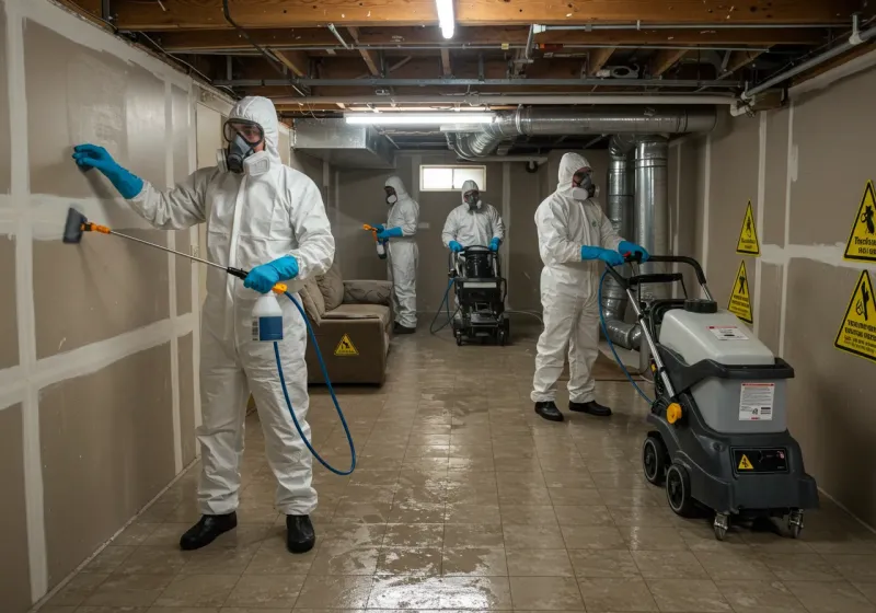 Basement Moisture Removal and Structural Drying process in Earle, AR